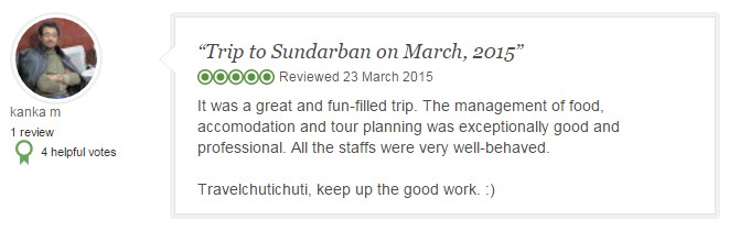 It was a great and fun-filled trip. The management of food, accomodation and tour planning was exceptionally good and professional. All the staffs were very well-behaved.

Travelchutichuti, keep up the good work. :)